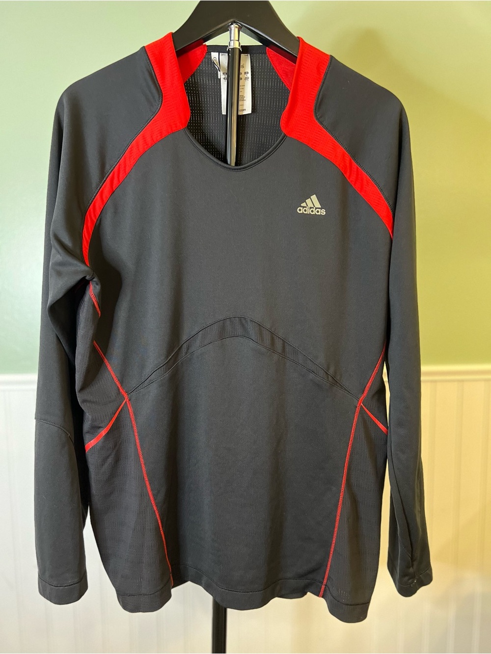 adidas Black Long Sleeve Performance Supernova Clima 365 top Size XL